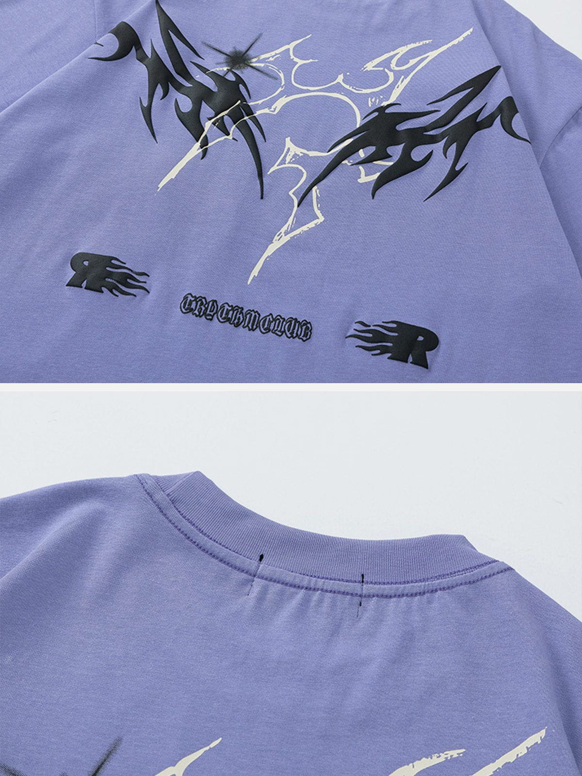 T-Shirt mit kreativem Graffiti-Print 