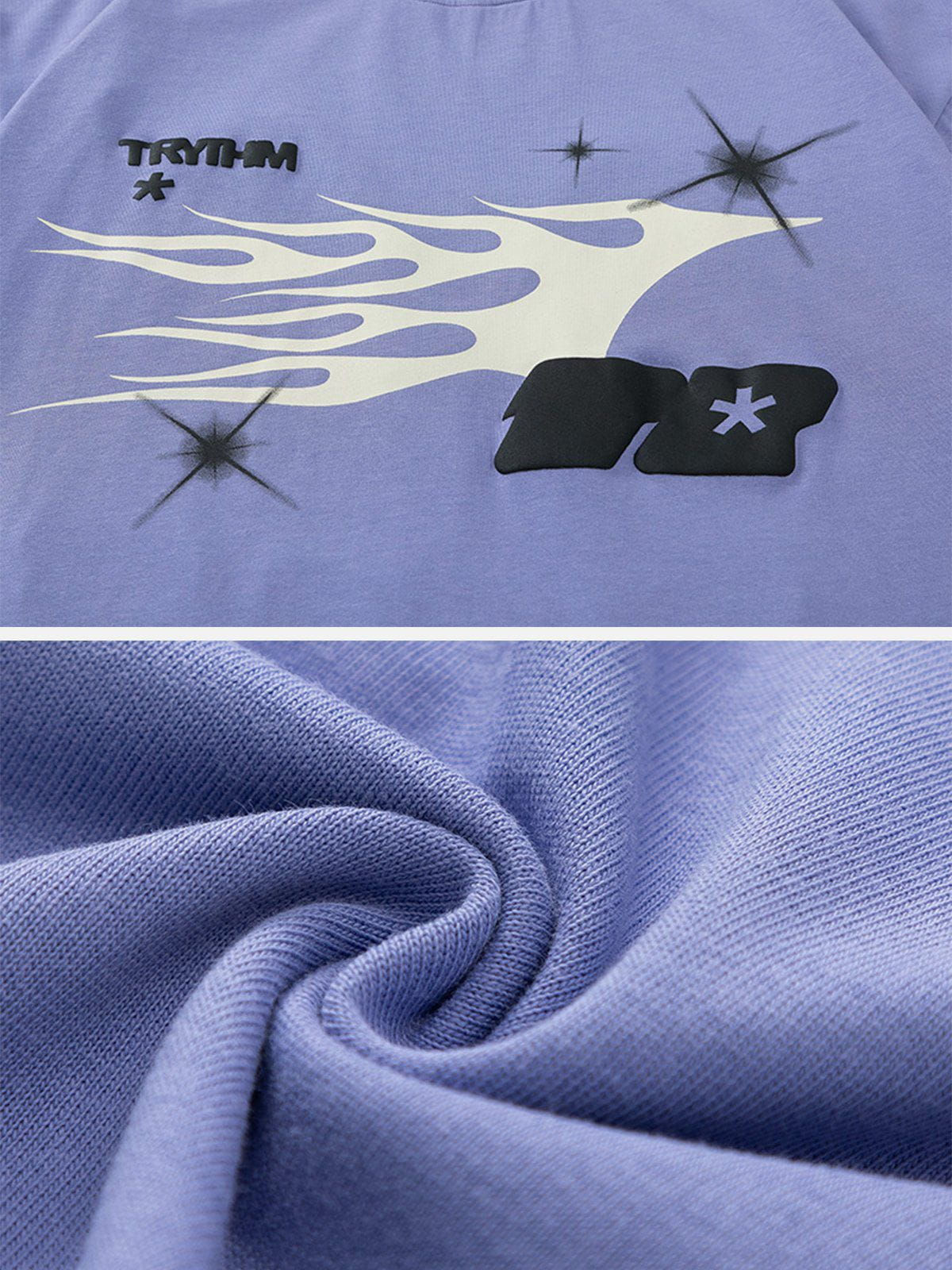 T-Shirt mit kreativem Graffiti-Print 