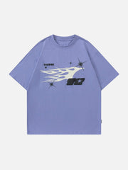 T-Shirt mit kreativem Graffiti-Print 