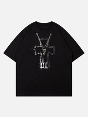 T-Shirt mit Kreuz-Print 