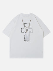 T-Shirt mit Kreuz-Print 