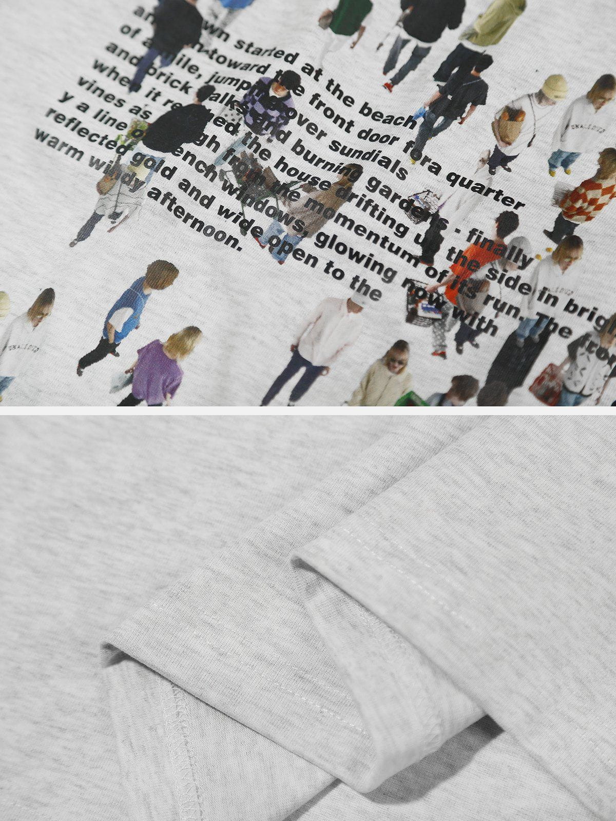 T-Shirt mit Crowd-Print 