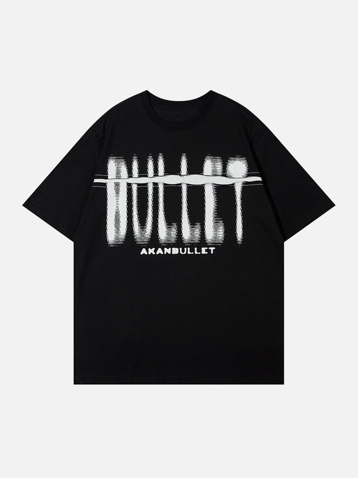T-Shirt mit Cut Bullet-Print 
