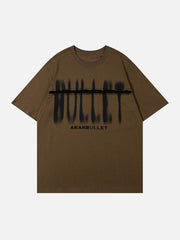 T-Shirt mit Cut Bullet-Print 