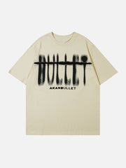 T-Shirt mit Cut Bullet-Print 