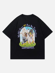 Süßes T-Shirt mit Animal-Print 