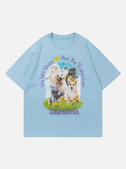 Süßes T-Shirt mit Animal-Print 