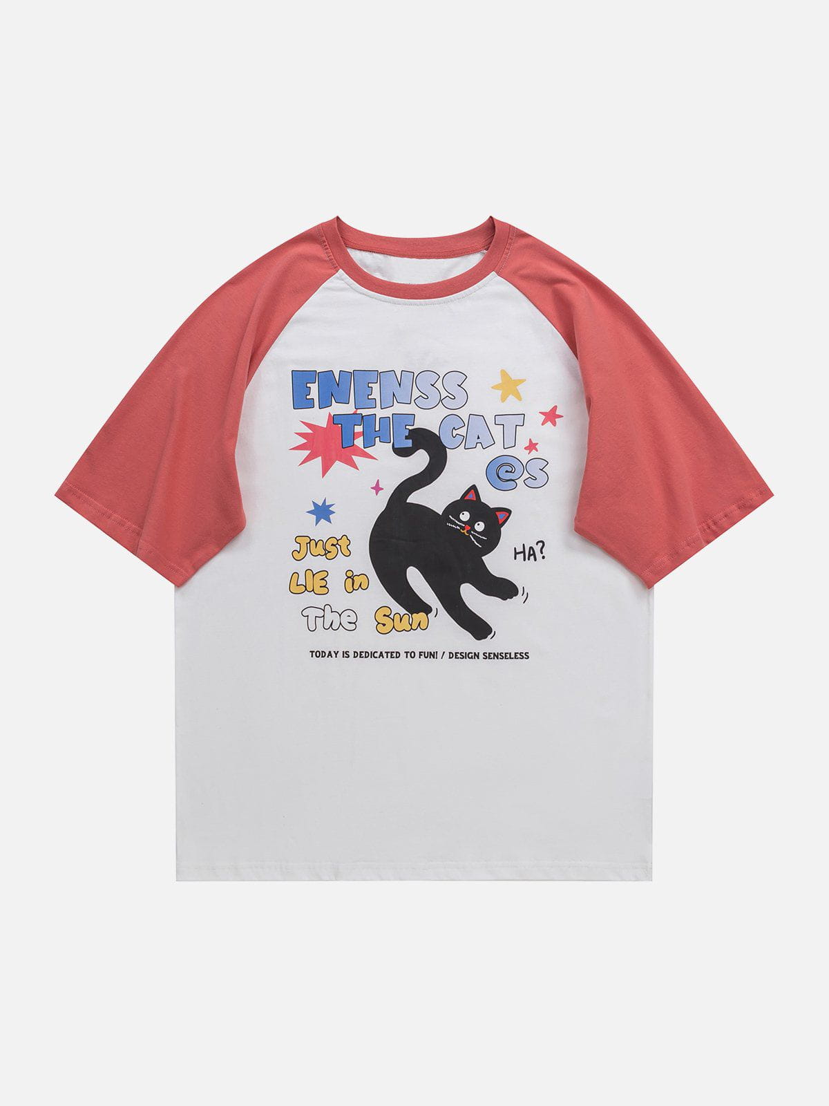 Süßes T-Shirt mit Katzen-Print 
