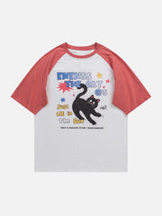 Süßes T-Shirt mit Katzen-Print 