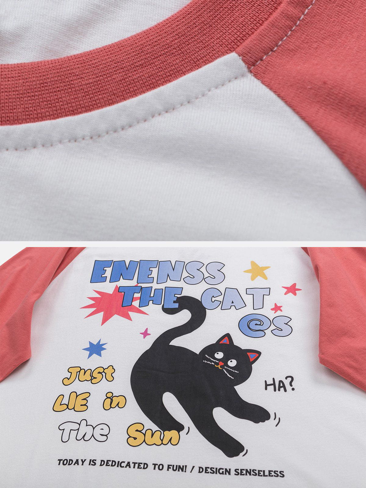 Süßes T-Shirt mit Katzen-Print 
