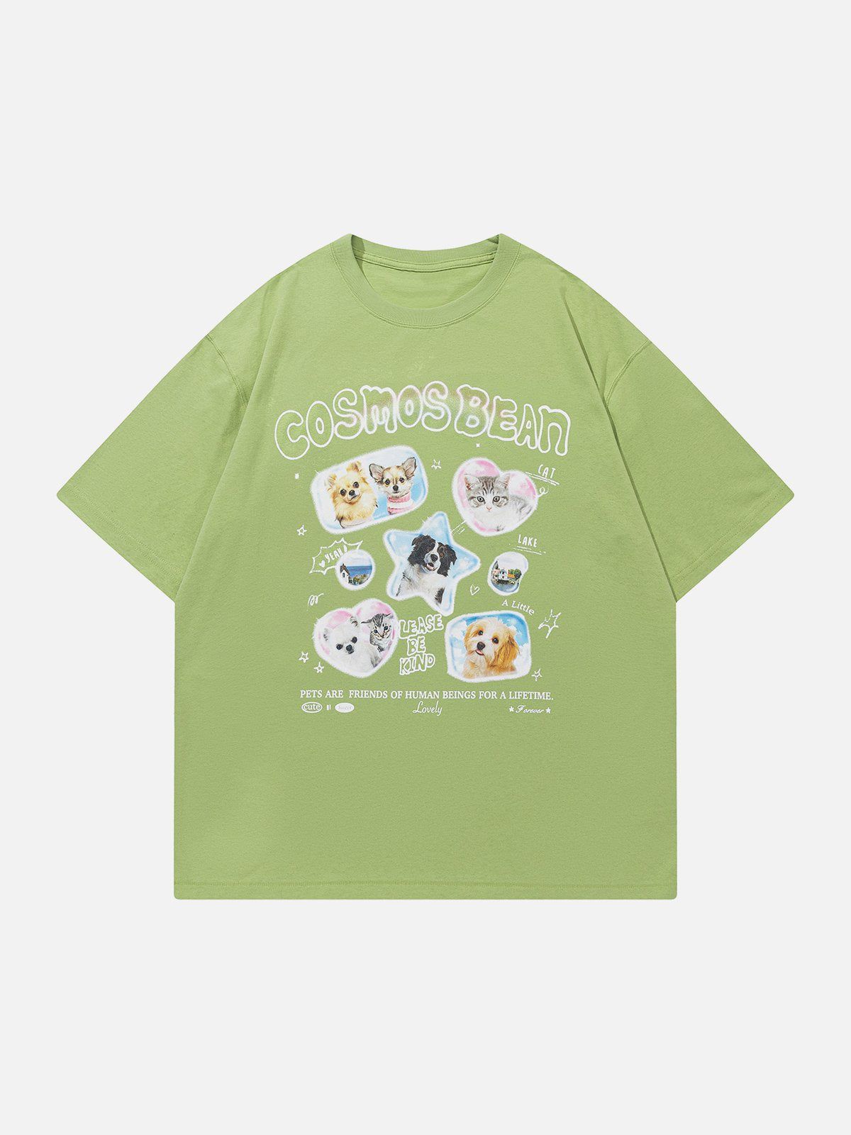 Süßes T-Shirt mit Katzen-Print 