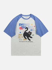 Süßes T-Shirt mit Katzen-Print 