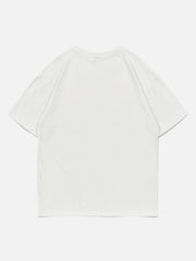 Süßes T-Shirt mit Graffiti-Print 