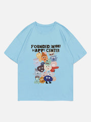 Süßes T-Shirt mit Graffiti-Print 