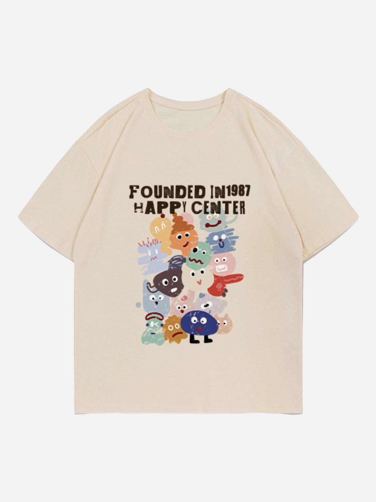 Süßes T-Shirt mit Graffiti-Print 