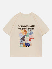 Süßes T-Shirt mit Graffiti-Print 
