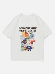 Süßes T-Shirt mit Graffiti-Print 