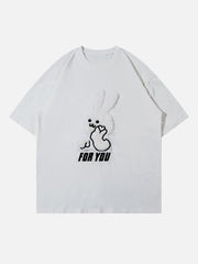 Süßes T-Shirt mit Hasen-Grafik 