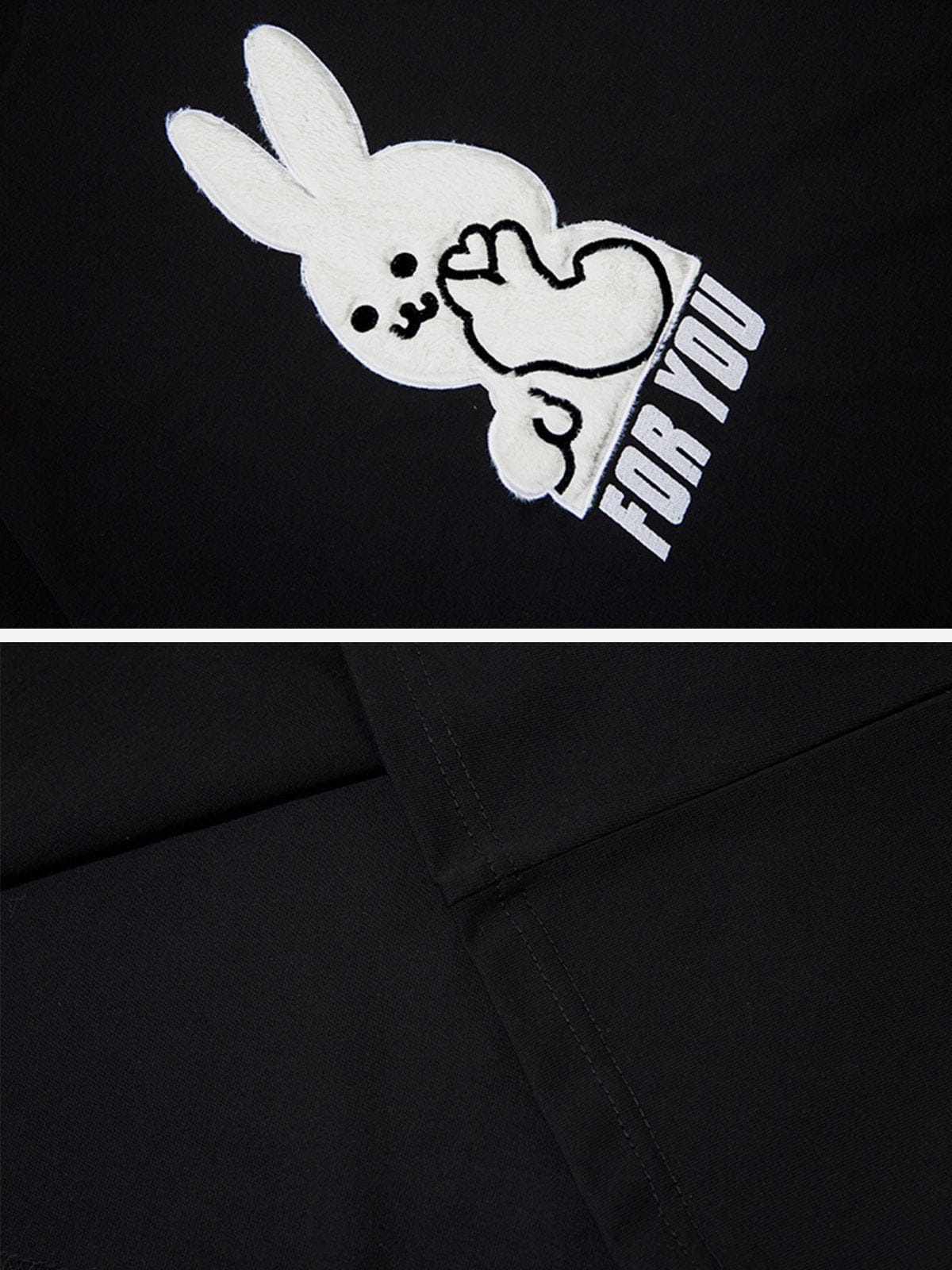 Süßes T-Shirt mit Hasen-Grafik 