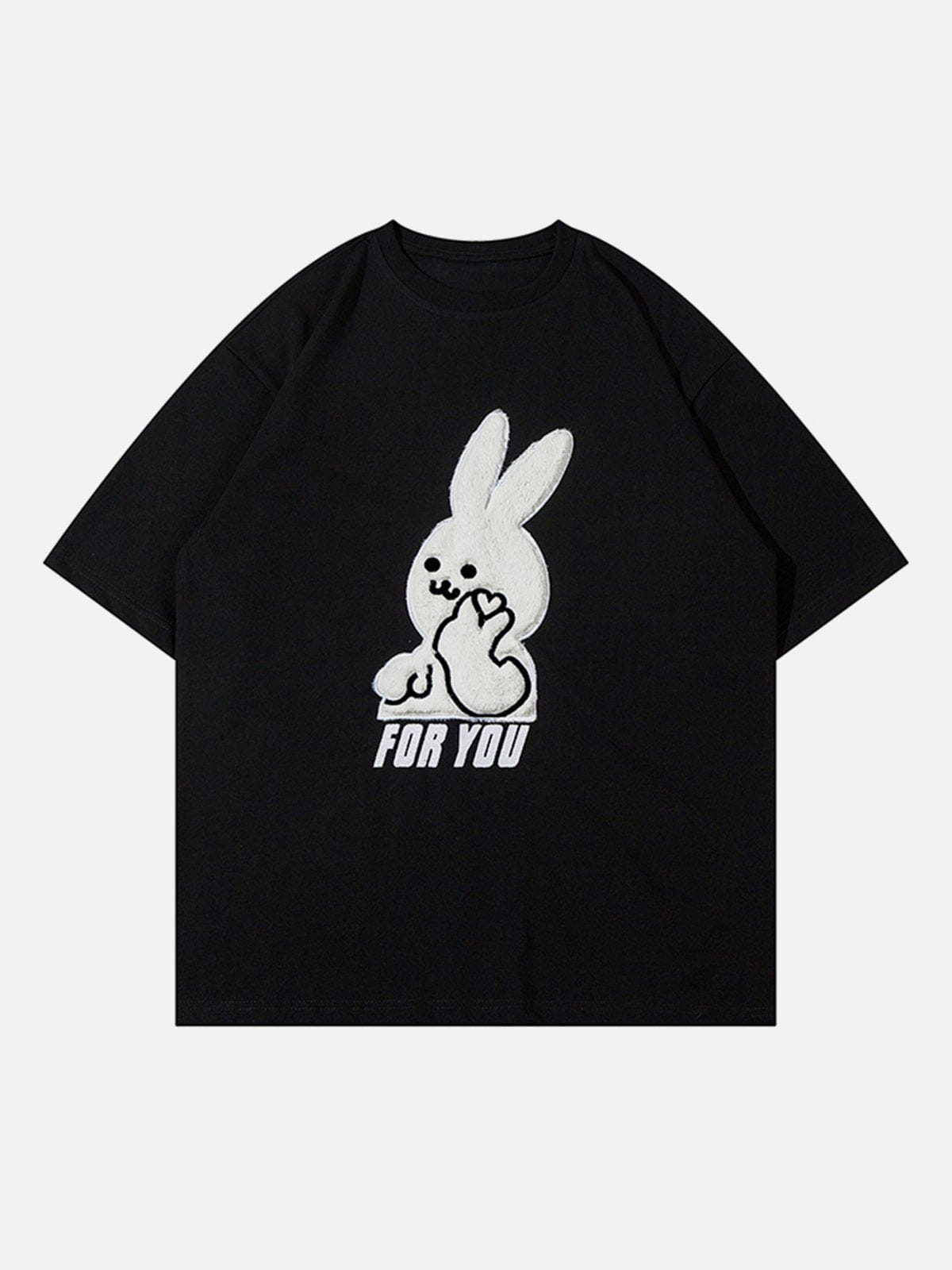 Süßes T-Shirt mit Hasen-Grafik 