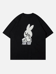 Süßes T-Shirt mit Hasen-Grafik 