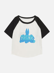 Süßes T-Shirt mit Kaninchen-Print 