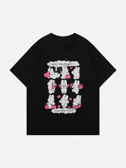 Süßes T-Shirt mit Kaninchen-Print 