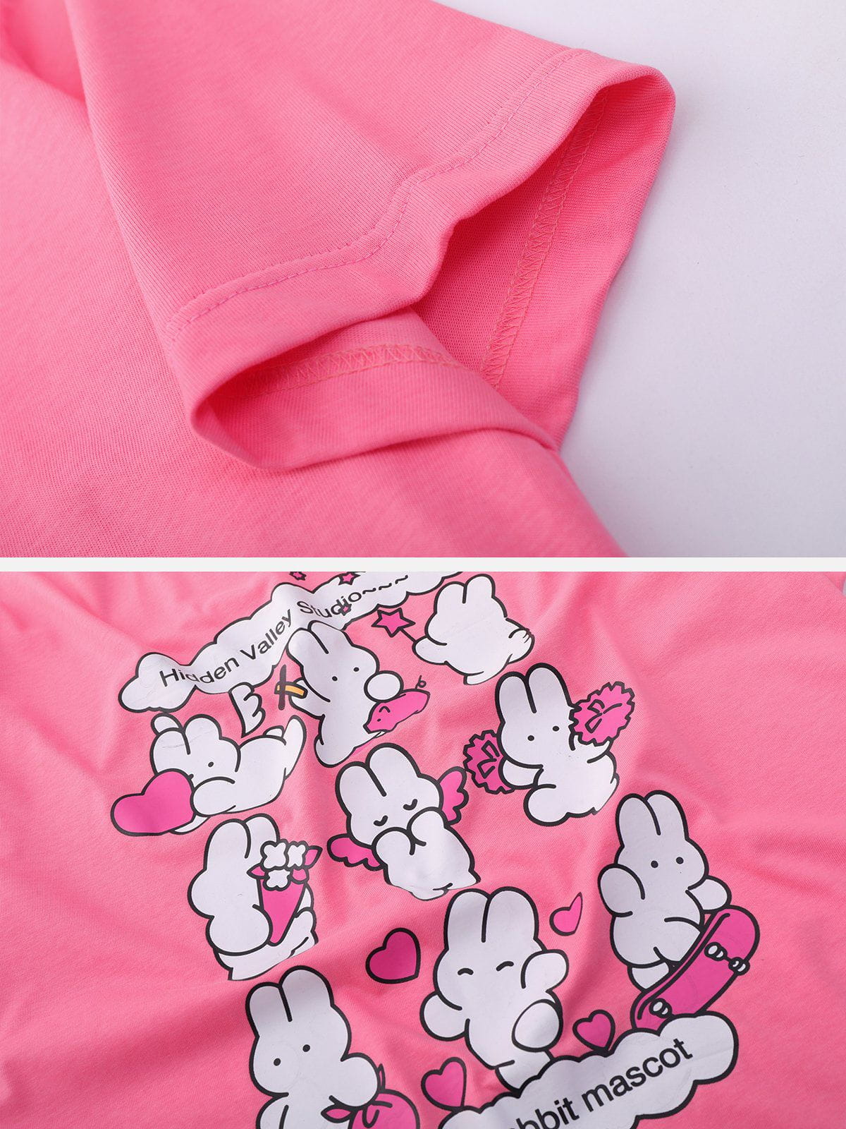 Süßes T-Shirt mit Kaninchen-Print 