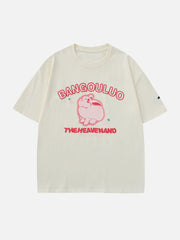 Süßes T-Shirt mit Kaninchen-Print 