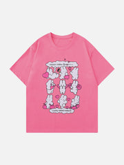 Süßes T-Shirt mit Kaninchen-Print 