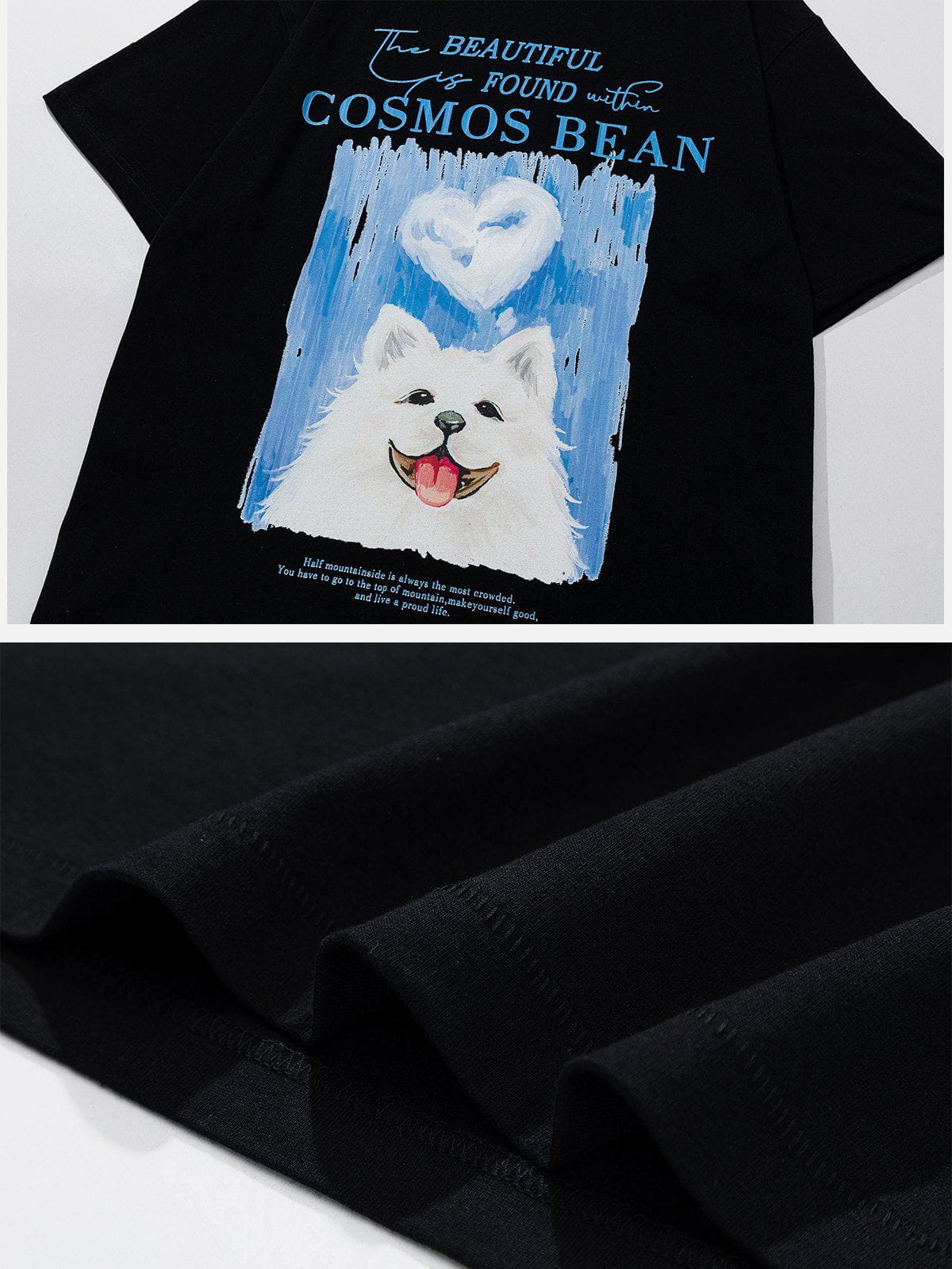 Süßes T-Shirt mit Samojeden-Print 