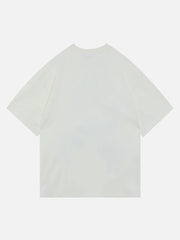 Baumwoll-T-Shirt mit Milchkuh-Print 
