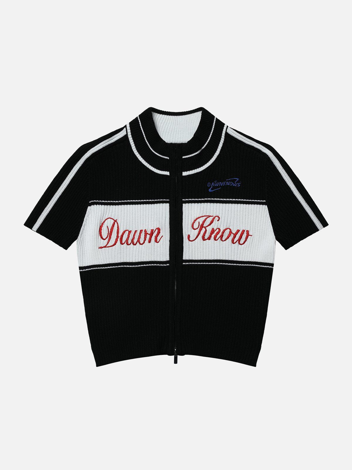 Dawn Know Strick-T-Shirt mit Farbblockdesign 