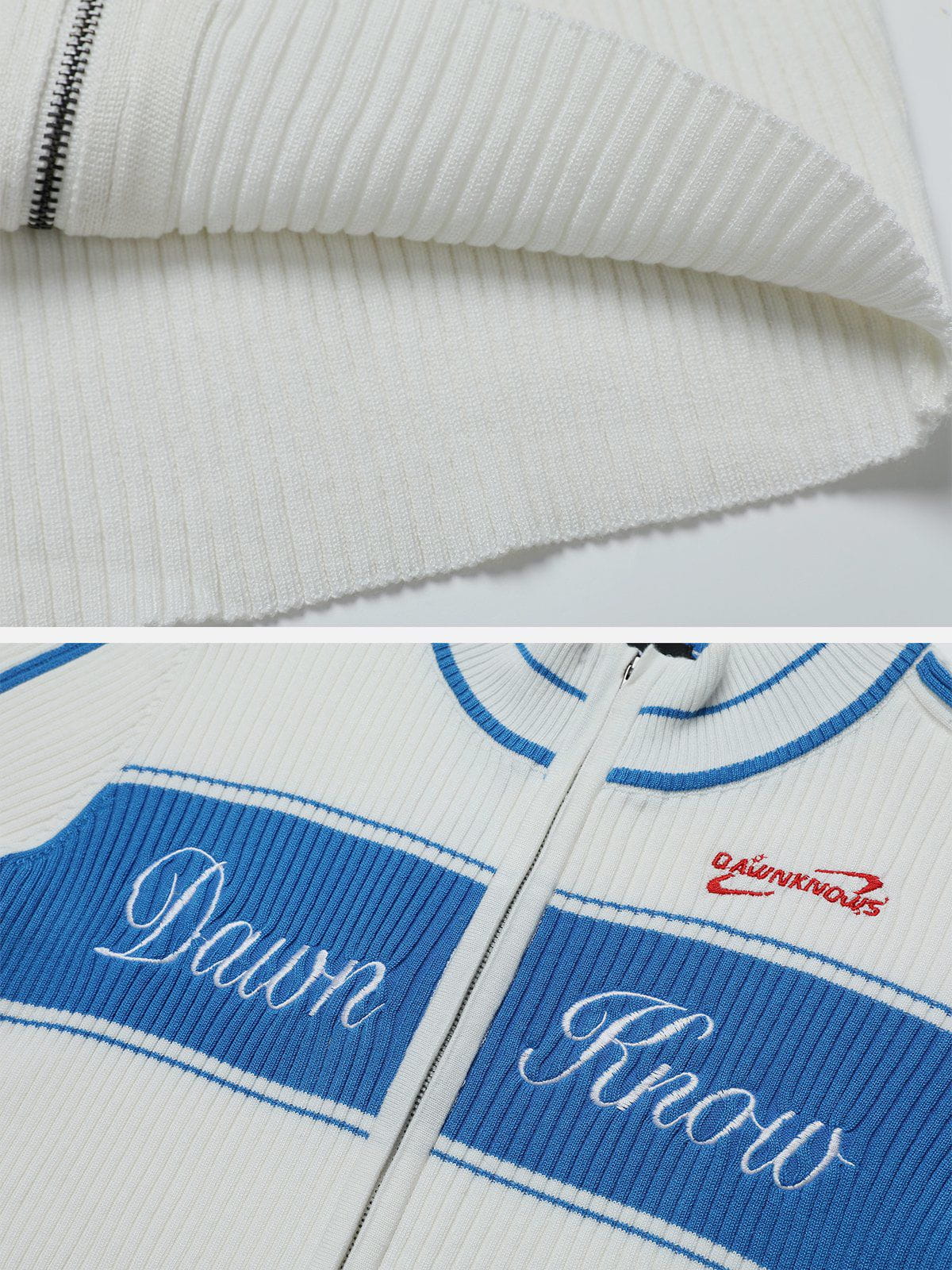 Dawn Know Strick-T-Shirt mit Farbblockdesign 