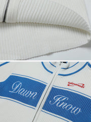 Dawn Know Strick-T-Shirt mit Farbblockdesign 
