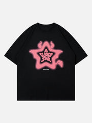 T-Shirt mit Dämonenstern-Grafik 