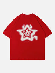 T-Shirt mit Dämonenstern-Grafik 