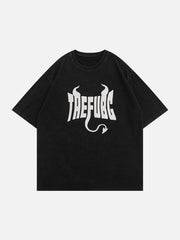 T-Shirt mit Dämonenstern-Print 