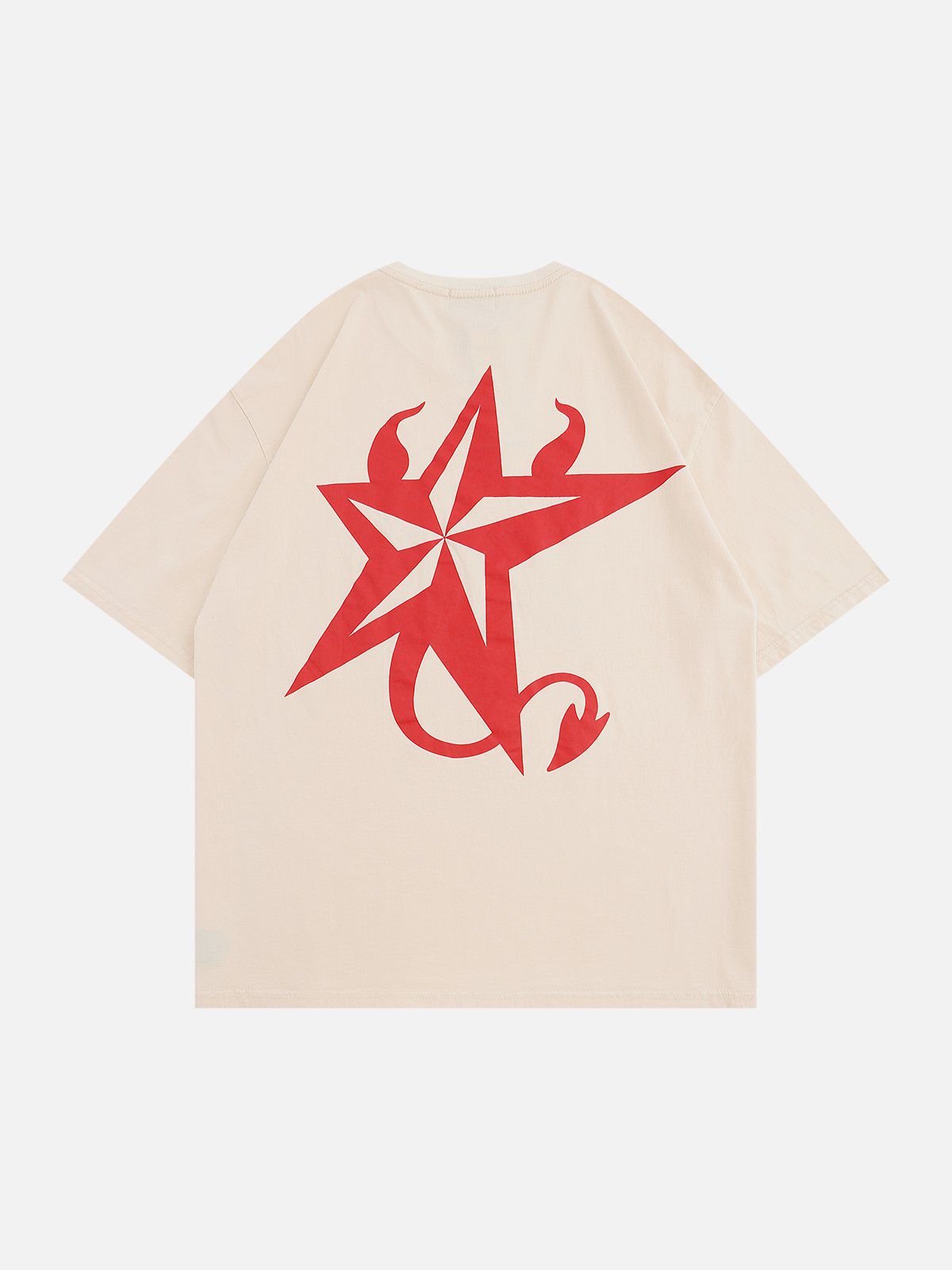 T-Shirt mit Dämonenstern-Print 