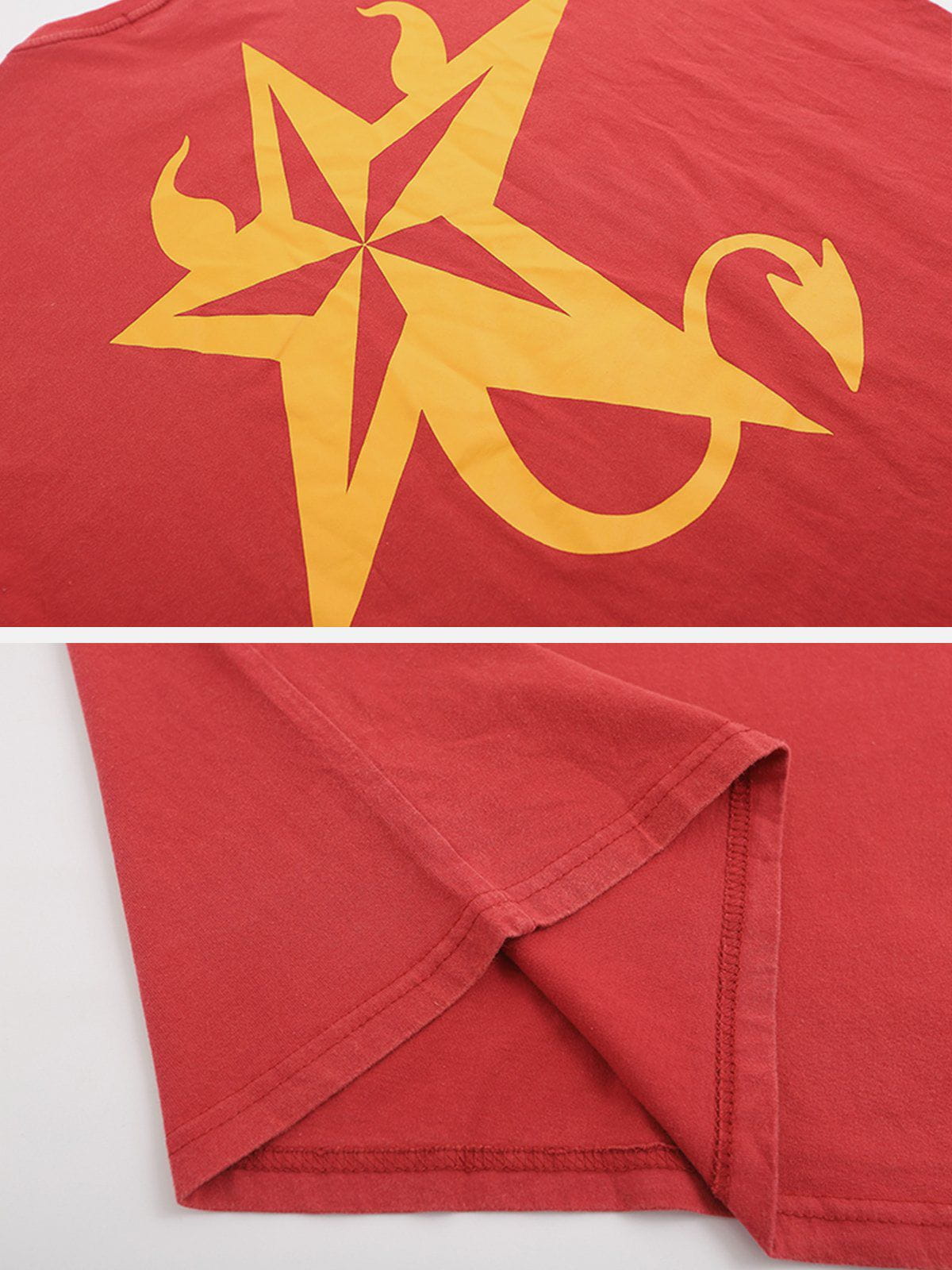 T-Shirt mit Dämonenstern-Print 