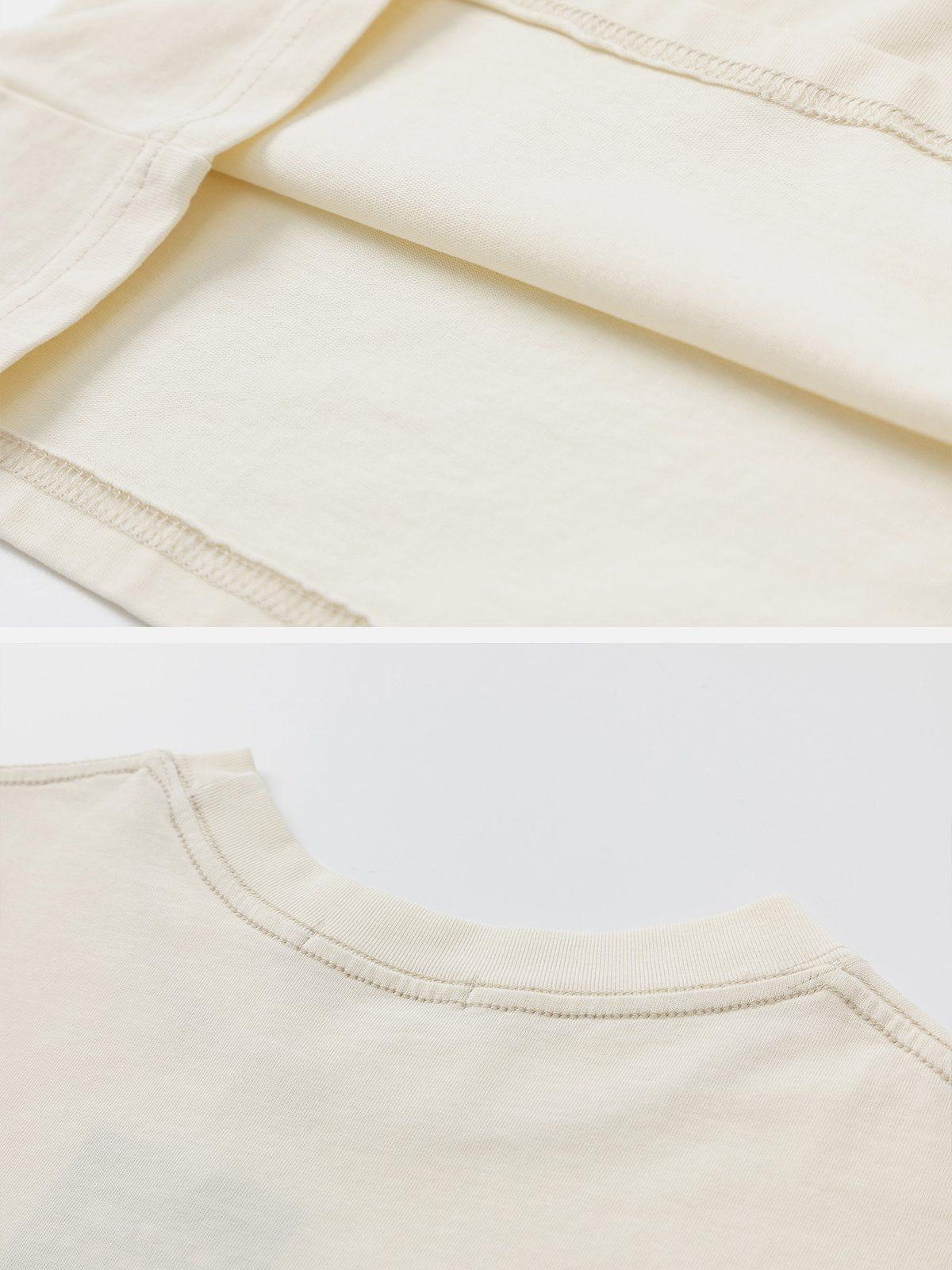 Denim-T-Shirt mit Buchstaben-Patchwork 