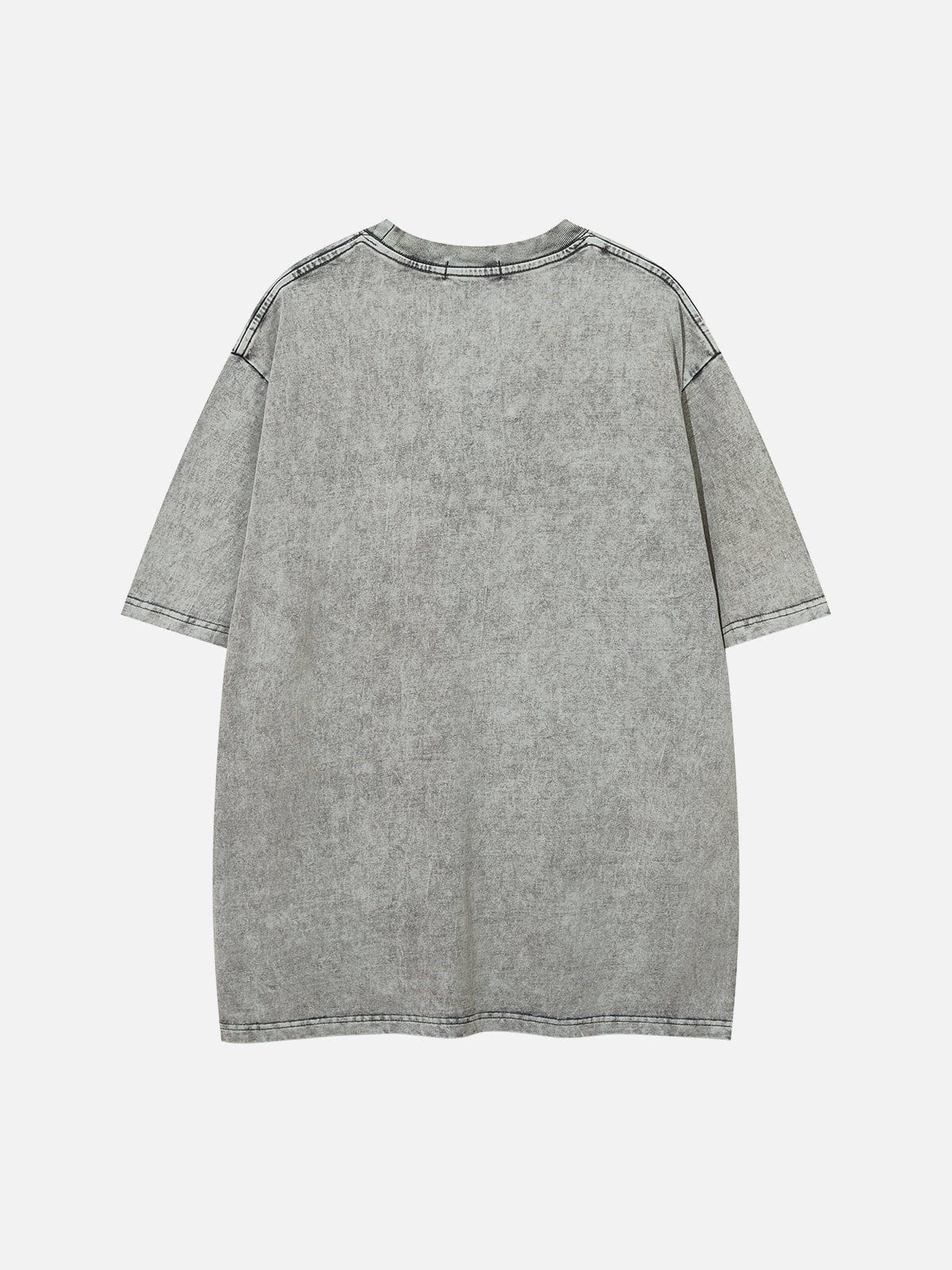 Denim Star Patchwork Washed T-Shirt 