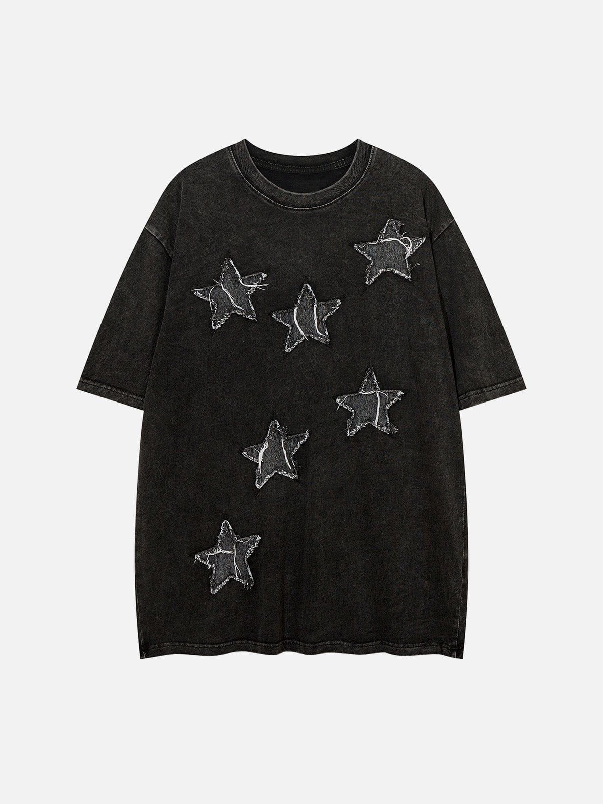 Denim Star Patchwork Washed T-Shirt 