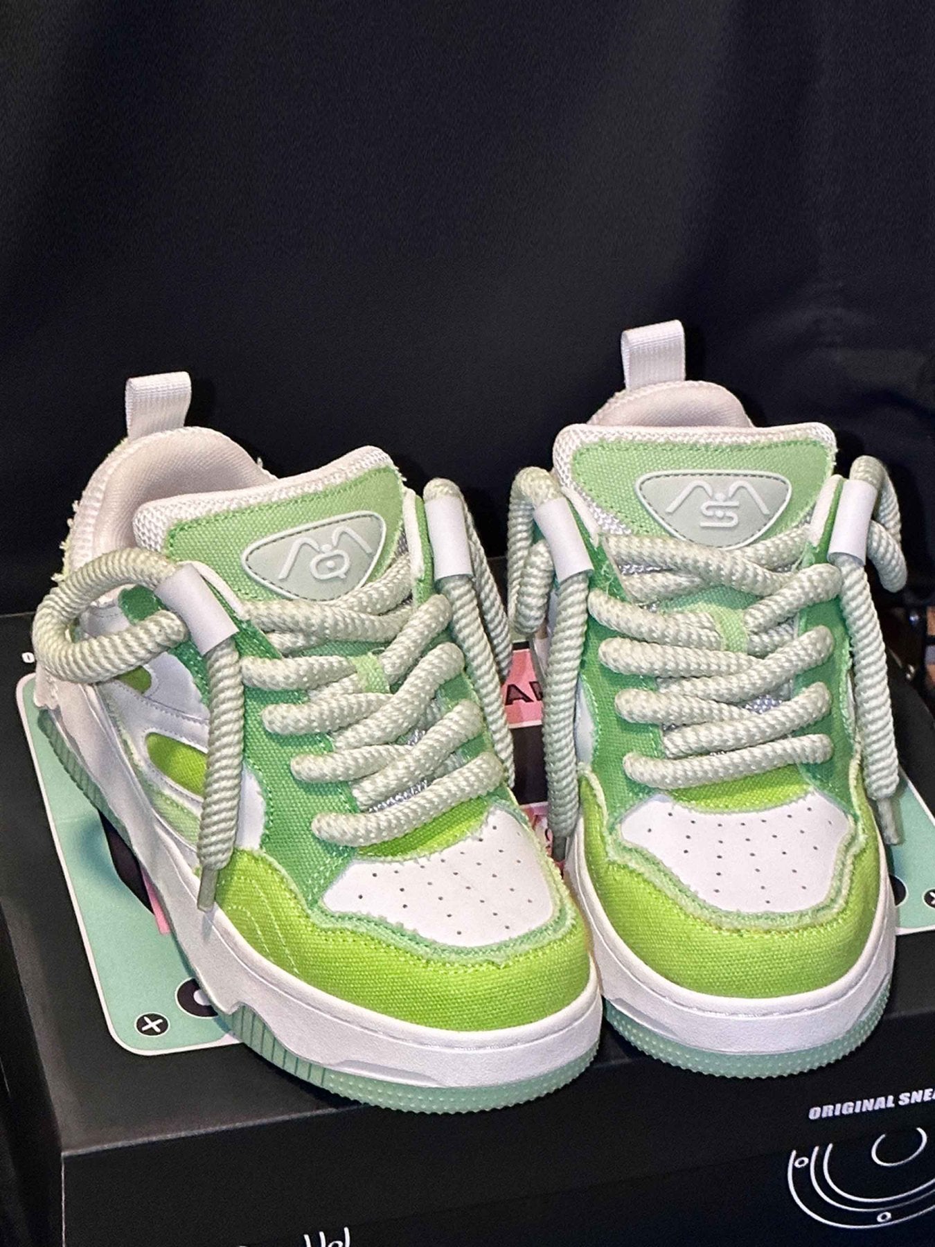 Denim-Schuhe mit dicker Sohle 