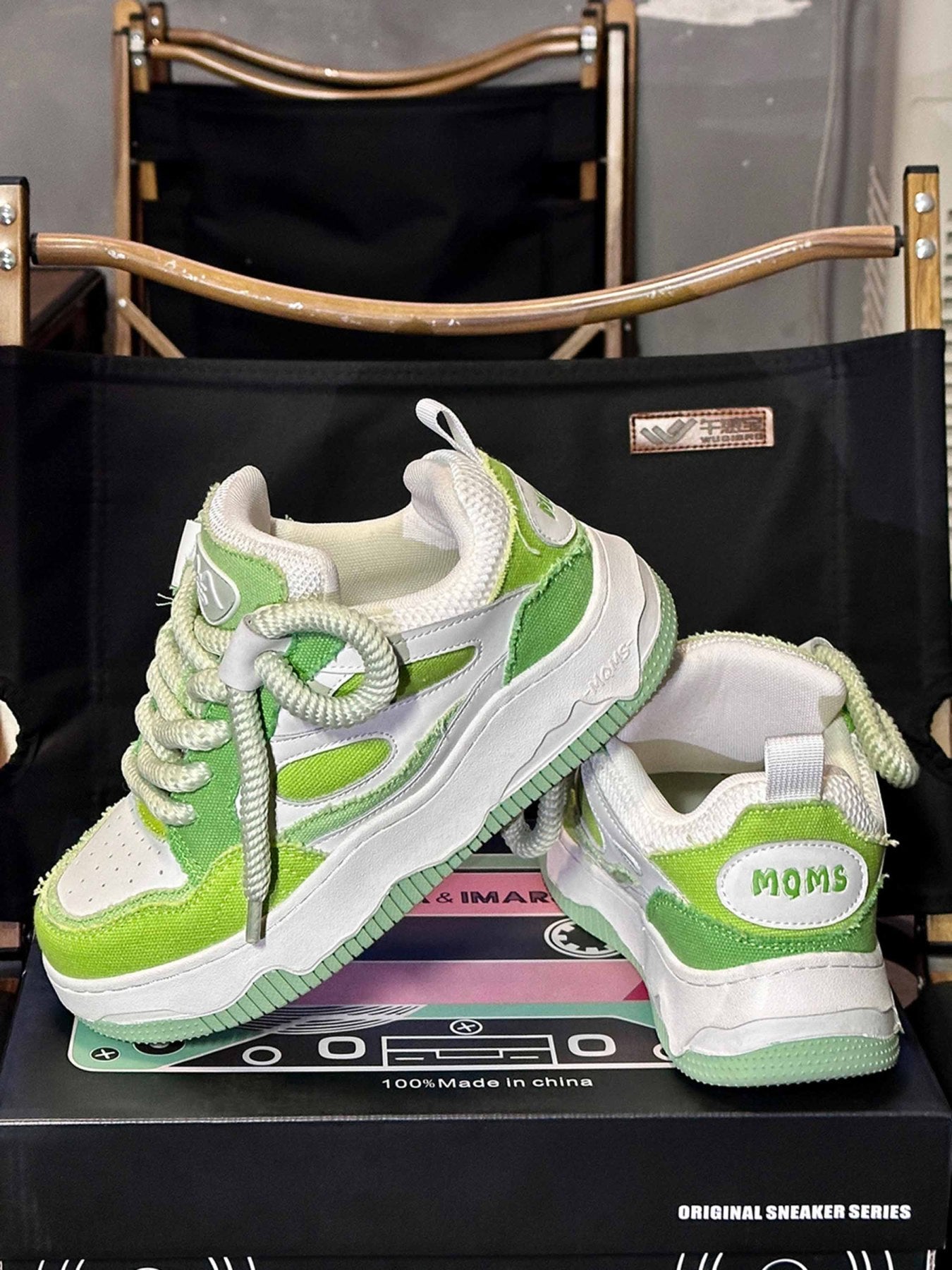 Denim-Schuhe mit dicker Sohle 