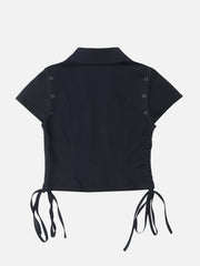 Abnehmbares T-Shirt mit Kordelzug 