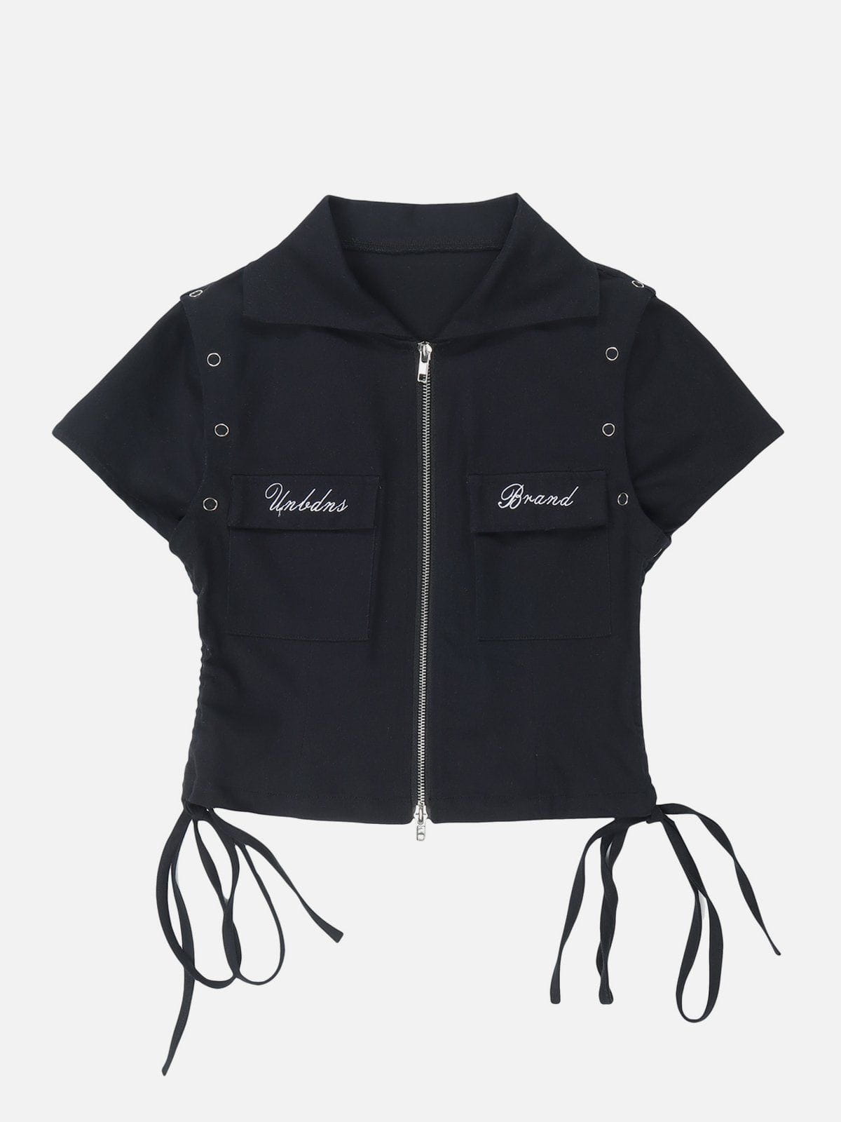 Abnehmbares T-Shirt mit Kordelzug 