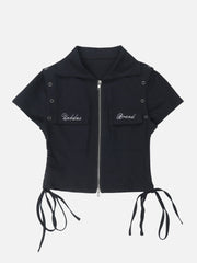 Abnehmbares T-Shirt mit Kordelzug 