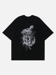 T-Shirt mit Devil Angel-Grafik 