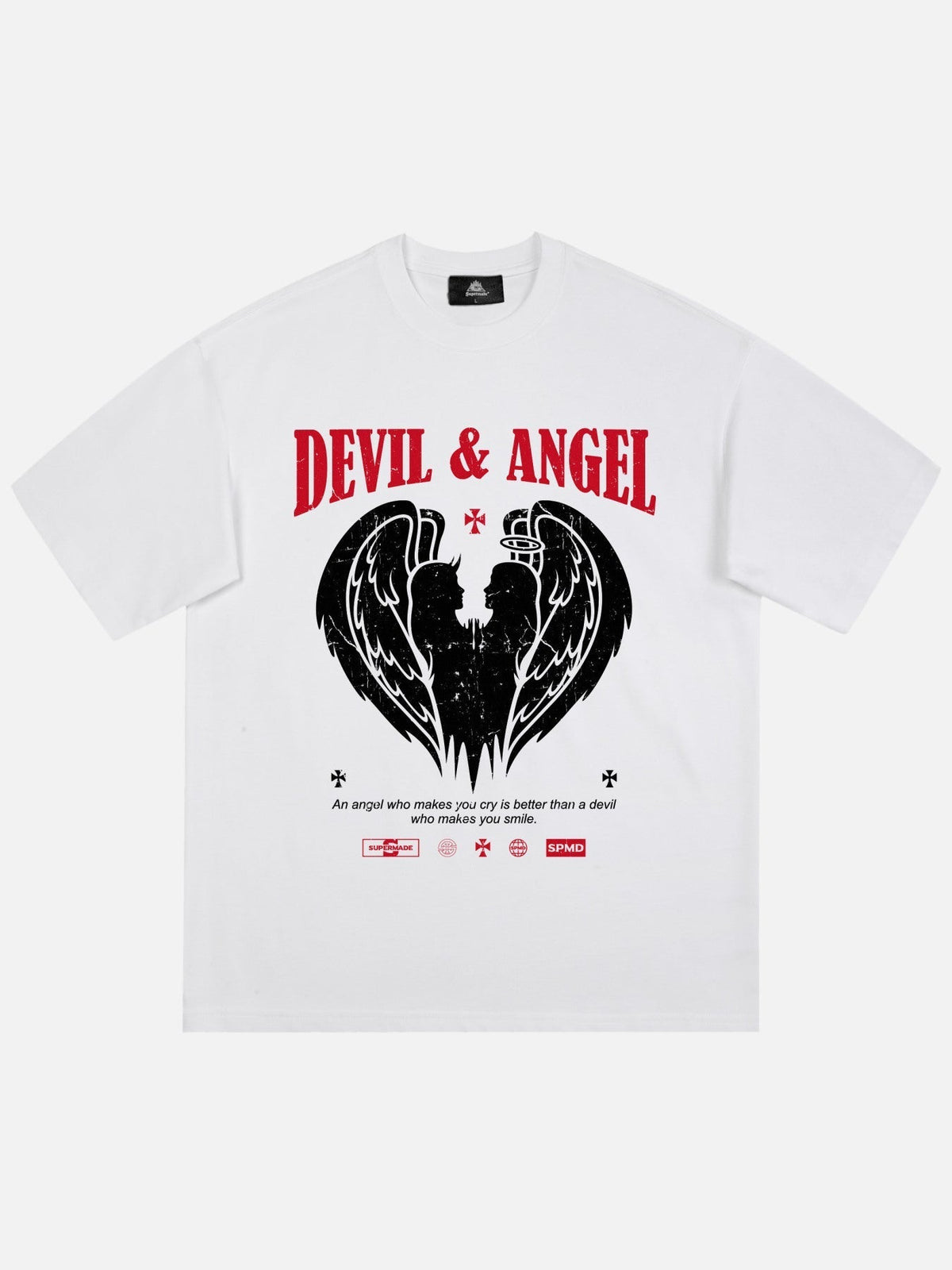 Devil & Angel Print T-shirt